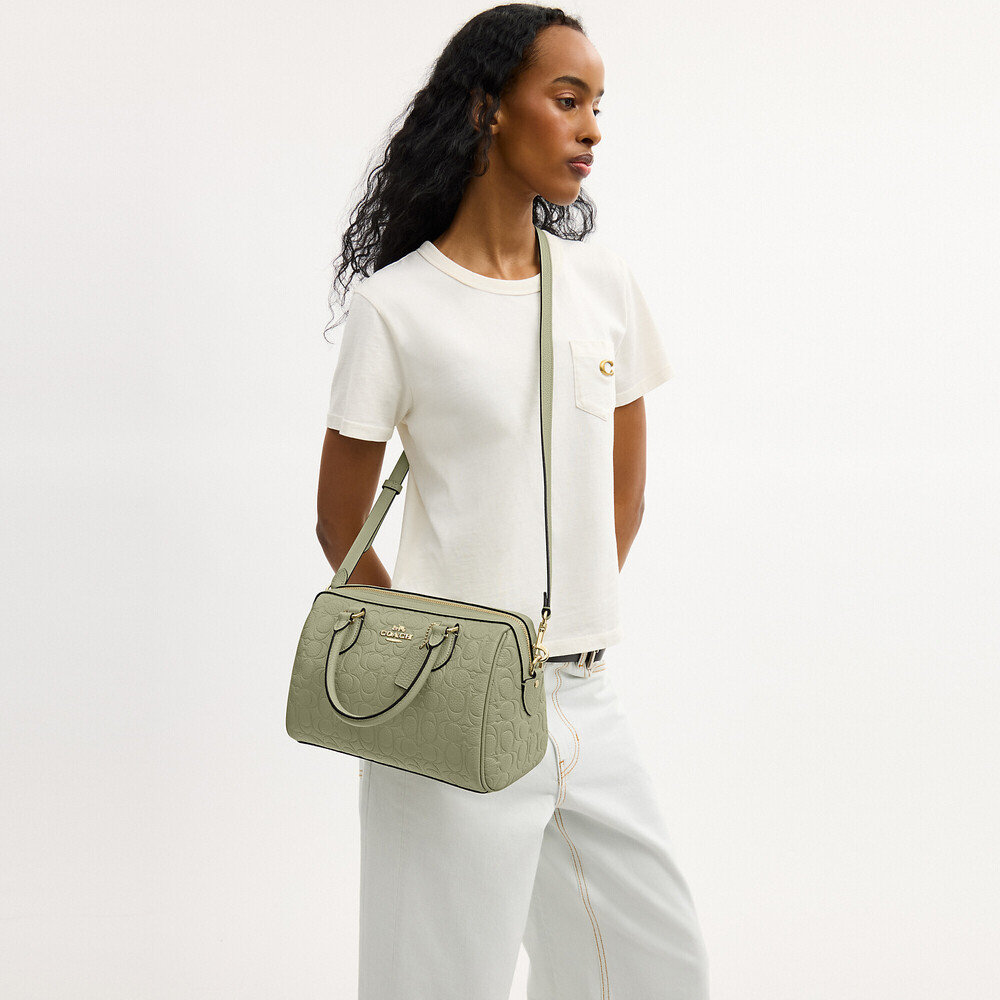 Coach Outlet Rowan Satchel Bag In Signature Leather